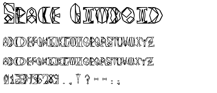 Space Gimboid font
